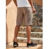 imageSweatyRocks Mens Drawstring Waist Straight Leg Shorts Casual Summer Outdoor Short with PocketKhaki