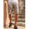 imageSweatyRocks Mens Drawstring Waist Straight Leg Shorts Casual Summer Outdoor Short with PocketKhaki