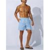 imageSweatyRocks Mens Drawstring Waist Swim Trunks Solid Bathing Suits Shorts with PocketsBlue