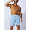 imageSweatyRocks Mens Drawstring Waist Swim Trunks Solid Bathing Suits Shorts with PocketsBlue