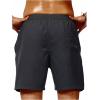 imageSweatyRocks Mens Drawstring Waist Swim Trunks Solid Bathing Suits Shorts with PocketsDark Grey