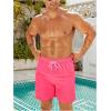 imageSweatyRocks Mens Drawstring Waist Swim Trunks Solid Bathing Suits Shorts with PocketsHot Pink
