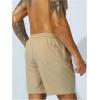 imageSweatyRocks Mens Drawstring Waist Swim Trunks Solid Bathing Suits Shorts with PocketsKhaki