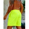 imageSweatyRocks Mens Drawstring Waist Swim Trunks Solid Bathing Suits Shorts with PocketsLime Green