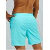 imageSweatyRocks Mens Drawstring Waist Swim Trunks Solid Bathing Suits Shorts with PocketsMint Blue