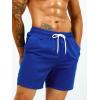 imageSweatyRocks Mens Drawstring Waist Swim Trunks Solid Bathing Suits Shorts with PocketsRoyal Blue