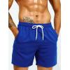 imageSweatyRocks Mens Drawstring Waist Swim Trunks Solid Bathing Suits Shorts with PocketsRoyal Blue