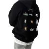 imageSweatyRocks Mens Hoodies Letter Graphic Print Long Sleeve Hooded Pullover Sweatshirts with PocketBlack