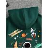 imageSweatyRocks Mens Hoodies Letter Graphic Print Long Sleeve Hooded Pullover Sweatshirts with PocketDark Green