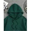 imageSweatyRocks Mens Hoodies Letter Graphic Print Long Sleeve Hooded Pullover Sweatshirts with PocketDark Green