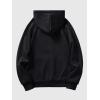 imageSweatyRocks Mens Hoodies Letter Graphic Print Long Sleeve Hooded Pullover Sweatshirts with PocketGraphic Black