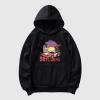 imageSweatyRocks Mens Hoodies Letter Graphic Print Long Sleeve Hooded Pullover Sweatshirts with PocketGraphic Black