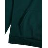 imageSweatyRocks Mens Hoodies Letter Graphic Print Long Sleeve Hooded Pullover Sweatshirts with PocketGreen