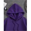 imageSweatyRocks Mens Hoodies Letter Graphic Print Long Sleeve Hooded Pullover Sweatshirts with PocketPurple