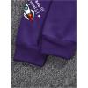 imageSweatyRocks Mens Hoodies Letter Graphic Print Long Sleeve Hooded Pullover Sweatshirts with PocketPurple
