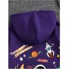 imageSweatyRocks Mens Hoodies Letter Graphic Print Long Sleeve Hooded Pullover Sweatshirts with PocketPurple