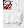 imageSweatyRocks Mens Hoodies Letter Graphic Print Long Sleeve Hooded Pullover Sweatshirts with PocketWhite