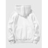 imageSweatyRocks Mens Hoodies Letter Graphic Print Long Sleeve Hooded Pullover Sweatshirts with PocketWhite