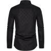 imageSweatyRocks Mens Long Sleeve Button Down Collared Plaid Shirts Casual Work TopsBlack