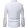 imageSweatyRocks Mens Long Sleeve Button Down Collared Plaid Shirts Casual Work TopsWhite
