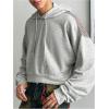 imageSweatyRocks Mens Sheer Fishnet Hoodies Long Sleeve Drop Shoulder Oversized SweatshirtsGrey