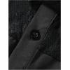 imageSweatyRocks Mens Sheer Floral Lace Button Down Collared Short Sleeve ShirtsBlack