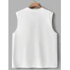 imageSweatyRocks Mens Sleeveless Round Neck Basic Tank Tops Casual Oversized Workout Shirts TopWhite