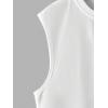 imageSweatyRocks Mens Sleeveless Round Neck Basic Tank Tops Casual Oversized Workout Shirts TopWhite