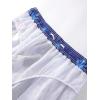 imageSweatyRocks Mens Swim Trunks Tropical Print Drawstring Waist Beach Shorts Mesh Lining Swimwear Bathing Suits with PocketsBlue