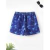 imageSweatyRocks Mens Swim Trunks Tropical Print Drawstring Waist Beach Shorts Mesh Lining Swimwear Bathing Suits with PocketsBlue