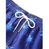 imageSweatyRocks Mens Swim Trunks Tropical Print Drawstring Waist Beach Shorts Mesh Lining Swimwear Bathing Suits with PocketsBlue