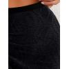 imageSweatyRocks Womens Beachwear Drawstring Tie Side Beach Skirt Split Knitted Swimsuit Cover Up SkirtBlack