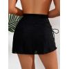 imageSweatyRocks Womens Beachwear Drawstring Tie Side Beach Skirt Split Knitted Swimsuit Cover Up SkirtBlack