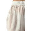 imageSweatyRocks Womens Elastic Waist Sheer Bikini Bottom Split Hem Solid Cover Up Beach ShortsWhite