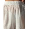 imageSweatyRocks Womens Elastic Waist Sheer Bikini Bottom Split Hem Solid Cover Up Beach ShortsWhite