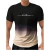 imageSweatyRocks Mens Color Block Letter Print TShirt Crew Neck Short Sleeve Summer Tee TopsKhaki