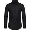 imageSweatyRocks Mens Long Sleeve Button Down Collared Plaid Shirts Casual Work TopsBlack