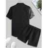 imageSweatyRocks Mens 2 Piece Outfits Color Block Paisley Print Button Down Shirt and Shorts SetBlack