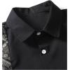 imageSweatyRocks Mens 2 Piece Outfits Color Block Paisley Print Button Down Shirt and Shorts SetBlack