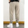 imageSweatyRocks Mens Casual Drawstring Waist Solid Pants Loose Fit Joggers Sweatpants with Slant PocketKhaki