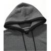 imageSweatyRocks Mens Colorblock Fleece Hoodies Drawstring Long Sleeve Hooded Sweatshirt with PocketGrey
