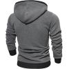 imageSweatyRocks Mens Colorblock Fleece Hoodies Drawstring Long Sleeve Hooded Sweatshirt with PocketGrey