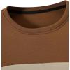 imageSweatyRocks Mens Colorblock Long Sleeve Round Neck Shirt Thermal Pullover SweatshirtBrown
