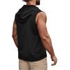 imageSweatyRocks Mens Sleeveless Half Button Hooded Tank Top Casual Summer Solid Vest TopsBlack