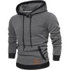 imageSweatyRocks Mens Colorblock Fleece Hoodies Drawstring Long Sleeve Hooded Sweatshirt with PocketGrey