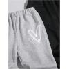 imageSweatyRocks Girls 2 Pack Heart Print Sweatpants Elastic High Waist Workout Jogger Pants with PocketsMulticolor