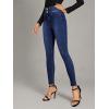 imageSweatyRocks Womens Casual Button High Rise Skinny Denim Jeans1navy