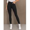 imageSweatyRocks Womens Casual Button High Rise Skinny Denim JeansBlack