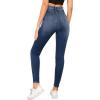 imageSweatyRocks Womens Casual Button High Rise Skinny Denim JeansDark Blue