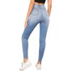 imageSweatyRocks Womens Casual Button High Rise Skinny Denim JeansLight Blue